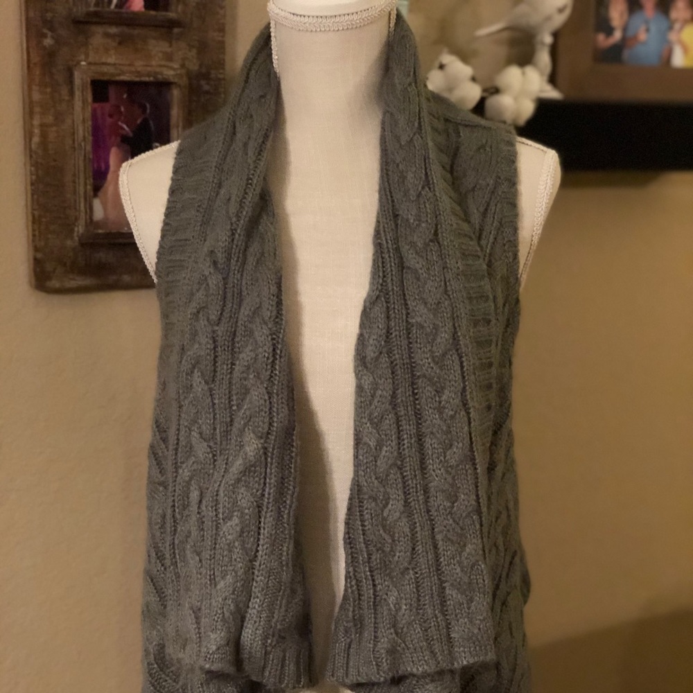 LOFT cascade shrug vest
